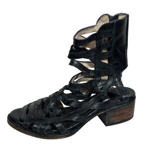 Freebird‎ Queen Black Strappy Sandals gladiator